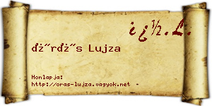 Órás Lujza névjegykártya